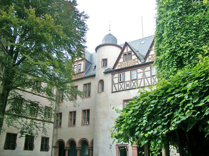 Das Babenhäuser Schloss können Besucher zu Fuß umrunden und von außen besichtigen.