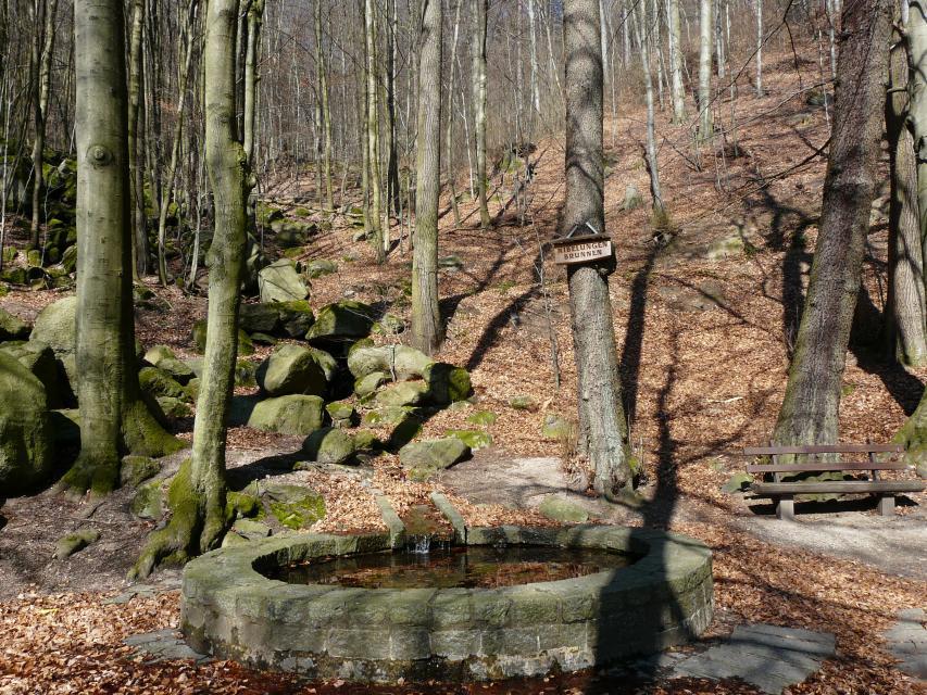 Kurz nach dem Ortsausgang von Lindenfels, in Richtung Reichelsheim im so genannten "Teufelsloch", befindet sich der Lindenfelser "Nibelungenbrunnen".
