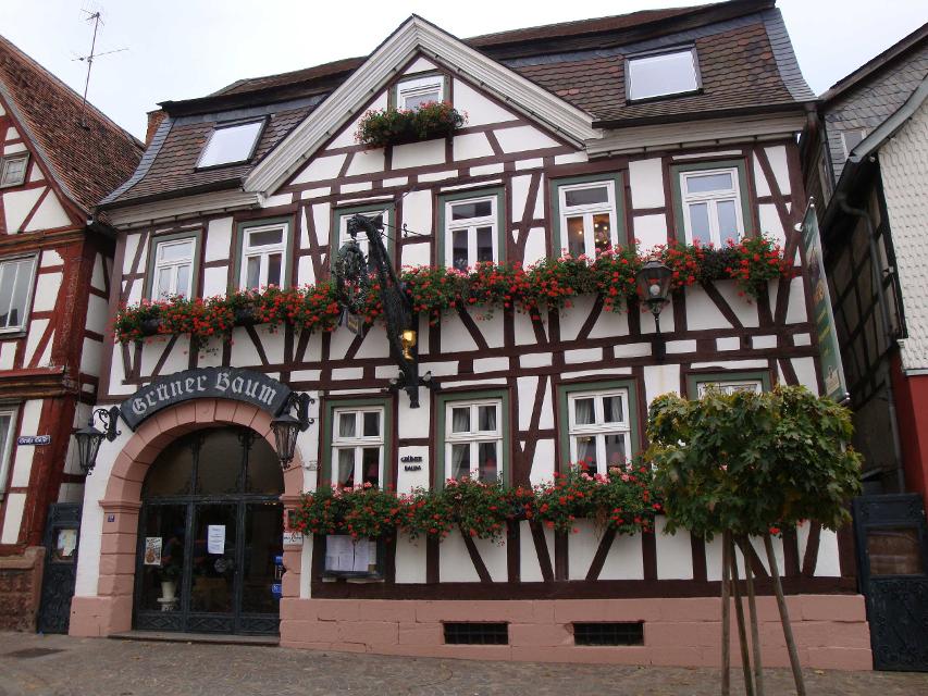 Im landschaftlichen reizvollen Odenwald liegt die bereits im Jahre 741 erstmals urkundlich erw&auml;hnte Stadt Michelstadt, deren zahlreiche steinerne Zeugen bis in die R&ouml;merzeit zur&uuml;ckreichen. Genau dort befindet sich unser historischer Hotelgasthof "ZUM GR&Uuml;NEN BAUM" mit seiner Fa...