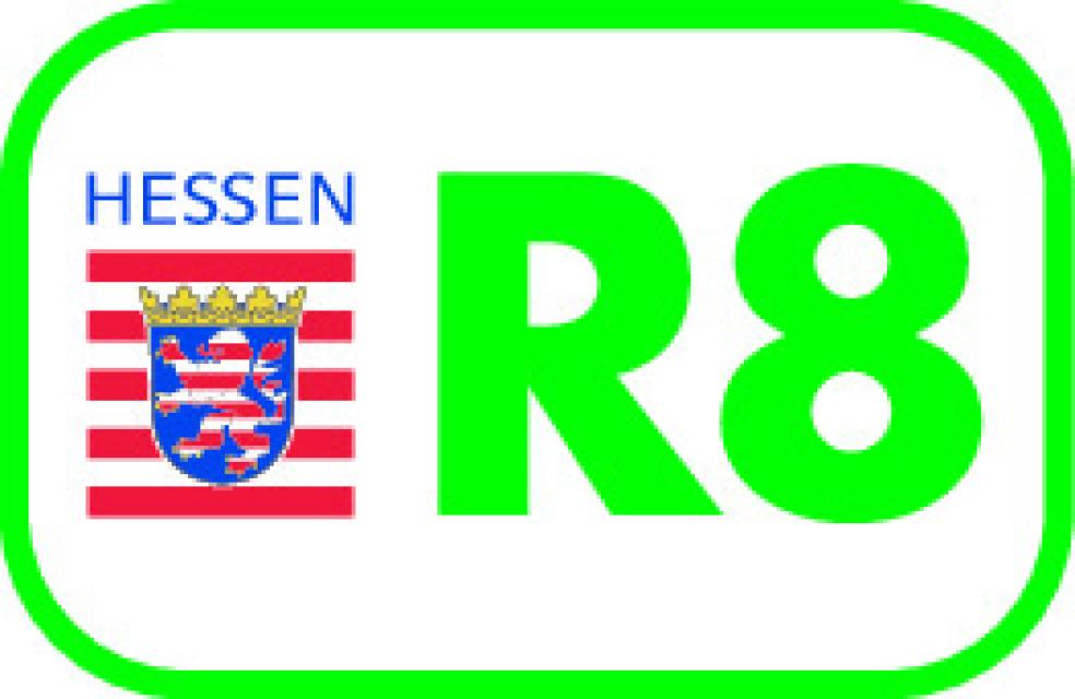 Der Hessische Radfernweg R8 durchquert Hessen vom Edertal bis zur Bergstraße und steht unter dem Motto 