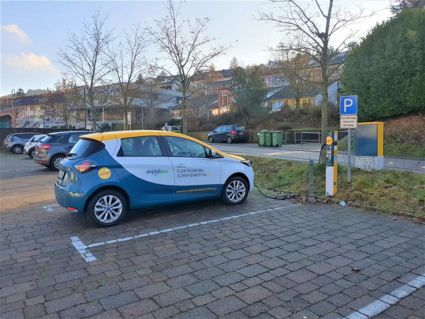 Im Gorxheimertal an der Ladestation am Rathaus, steht ein von der ENTEGA speziell für Carsharing bereitgestelltes Elektrofahrzeug zur Verfügung.