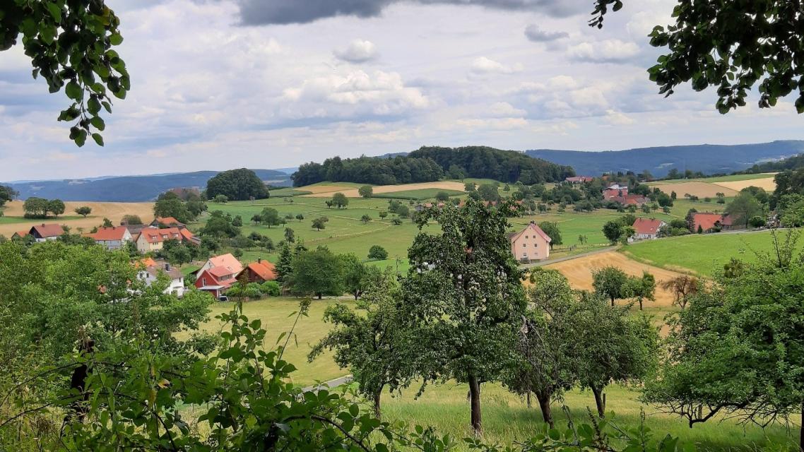 Die Wanderung führt nach Neunkirchen, dem höchstgelegenen Ort im Odenwald.
