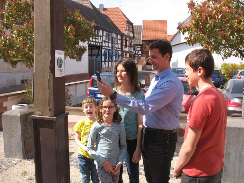 Zehn Hörstationen weisen auf besondere Orte in Schaafheim und seinem historischen Ortskern hin.