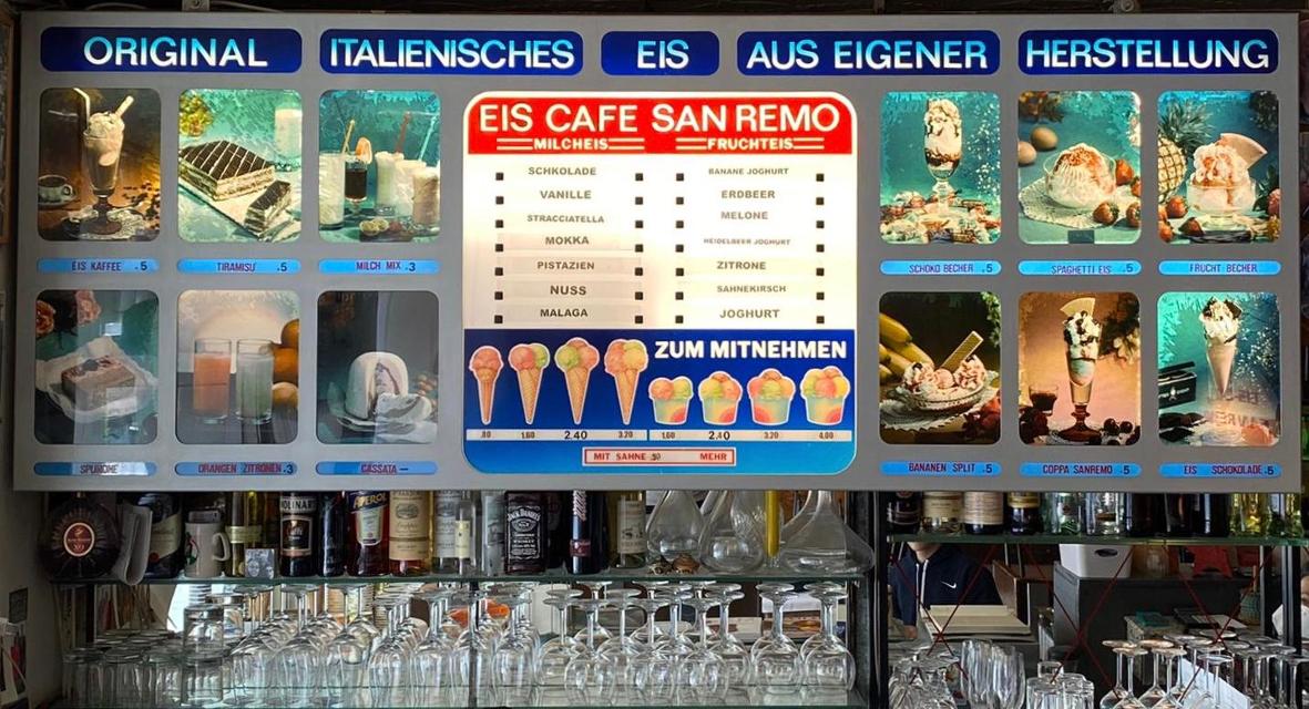 Das San Remo ist ein italienisches Restaurant inmitten der Darmstädter Innenstadt, dass es seit nunmehr 55 Jahren gibt. Neben klassischer traditioneller Küche bietet das Restaurant auch italienisches Eis aus eigener Herstellung an. Ein Stück dolce vita in Darmstadt.