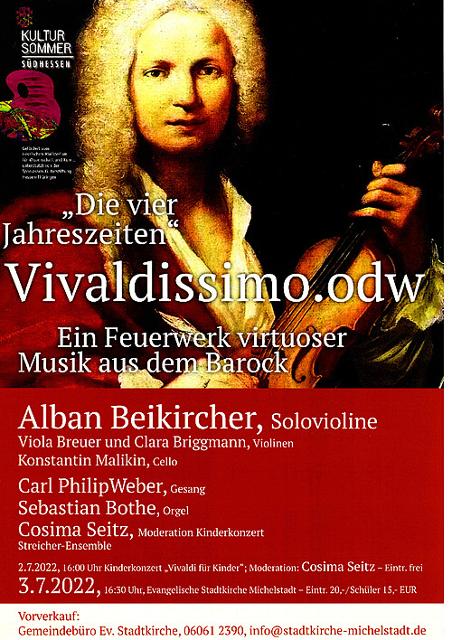 Ein Konzert dessen Programm ganz im Zeichen des großen venezianischen Komponisten Antonio Vivaldi stehen wird.
