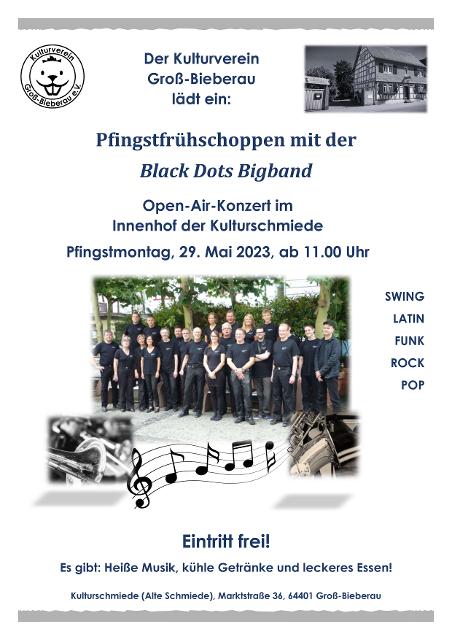 Der Kulturverein Groß-Bieberau lädt am Pfingstmontag, 29. Mai, ab 11 Uhr, zu einem Open-Air-Konzert im Innenhof der Kulturschmiede in Groß-Bieberau ein.
