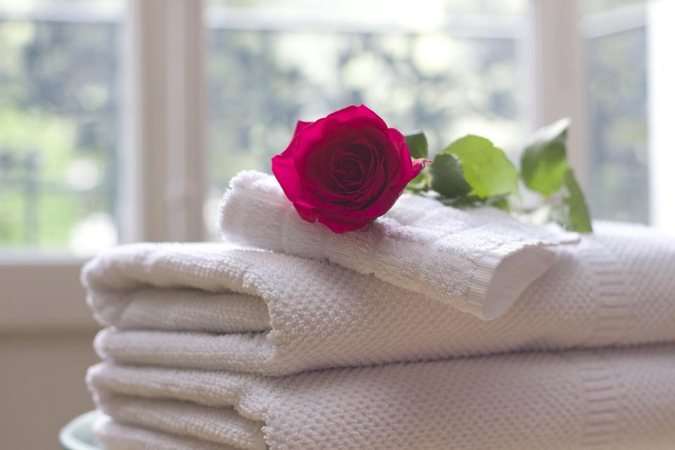 Handtuch mit Rose
