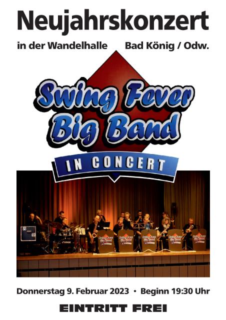 Am 09. Februar 2023 spielt die Swing-Fever-Bigband bekanntes und beschwingtes aus der Swing-Ära und der Unterhaltungsmusik.
