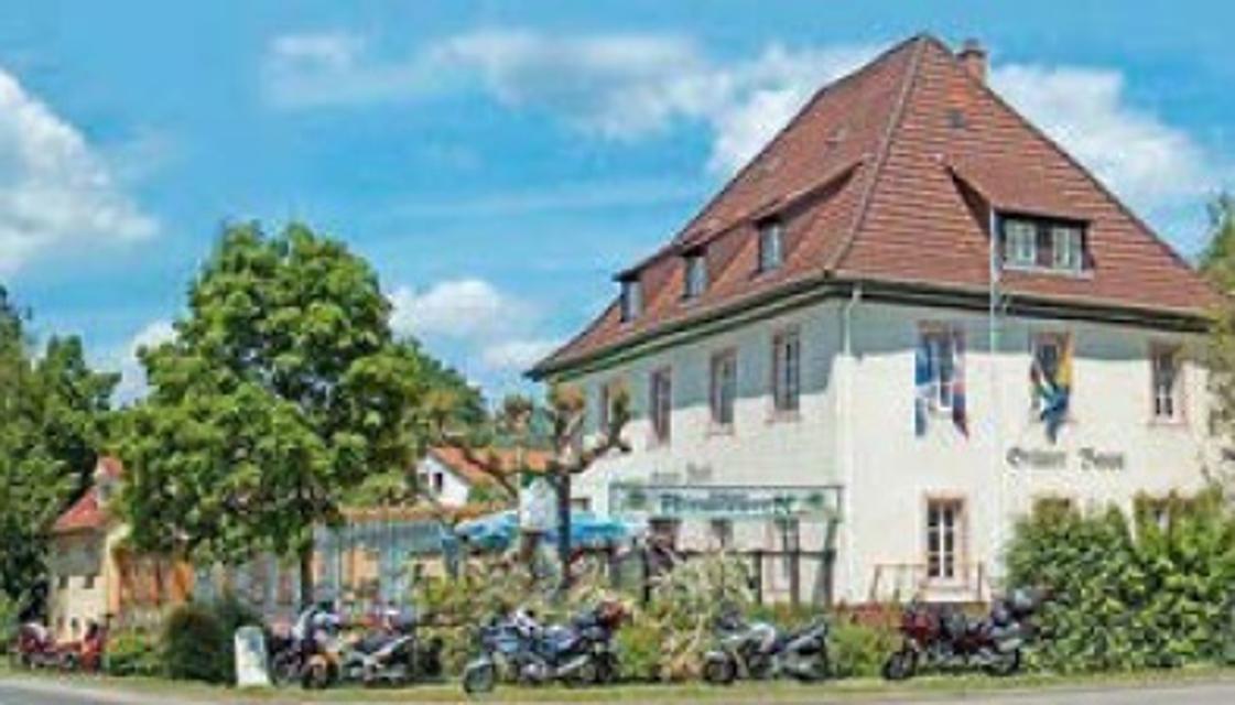 Das Gasthaus-Pension Grüner Baum in Eberbach liegt idyllisch am Neckar.