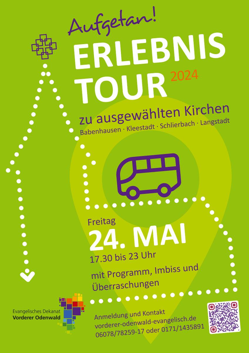 Evangelisches Dekanat Vorderer Odenwald bietet am 24. Mai eine besondere Tour zu ausgewählten Kirchen an.