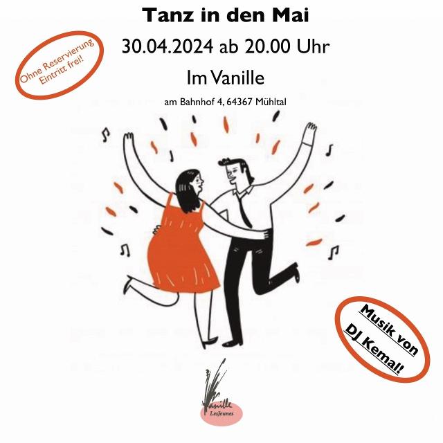 Das Vanille lädt dies Jahr in bester Tradition wieder zum Tanz in den Mai ein. Gäste können sich auf einen Tanzabend mit guter Musik von DJ Kemal und leckeren Getränken freuen. Los geht es am 30. April um 20h. Voranmeldung oder Reservierung ist nicht erforderlich.