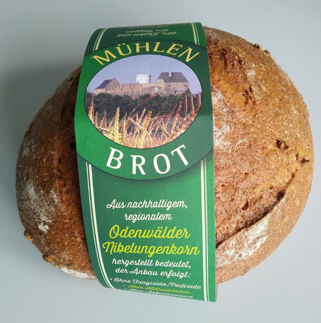 Hier gibt es Brot aus regionalen Zutaten. Die Familienbäckerei Schellhaas verwendet für das Mühlenbrot Odenwälder Nibelungenkorn.