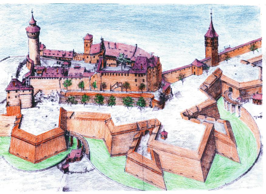 Schon seit 1545 erheben sich aus dem Graben hinter der Burg die gewaltigen Basteien des Baumeisters Antonio Fazuni – noch heute ein Zeugnis ersten Ranges für den Festungsbau der Renaissance in Deutschland.
 
Im Inneren der Basteien führen steile T...