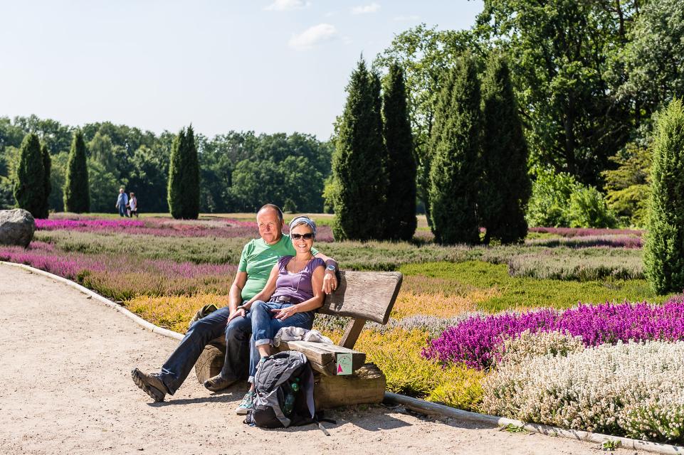 You will find the Heather Garden at the entrance of Höpen, directly in front of an old sheep pen. In this garden, which is unique in Germany, you can admire the diversity of different heather species. The Heather Garden was accomplished in 1990 and has grown ever since. 