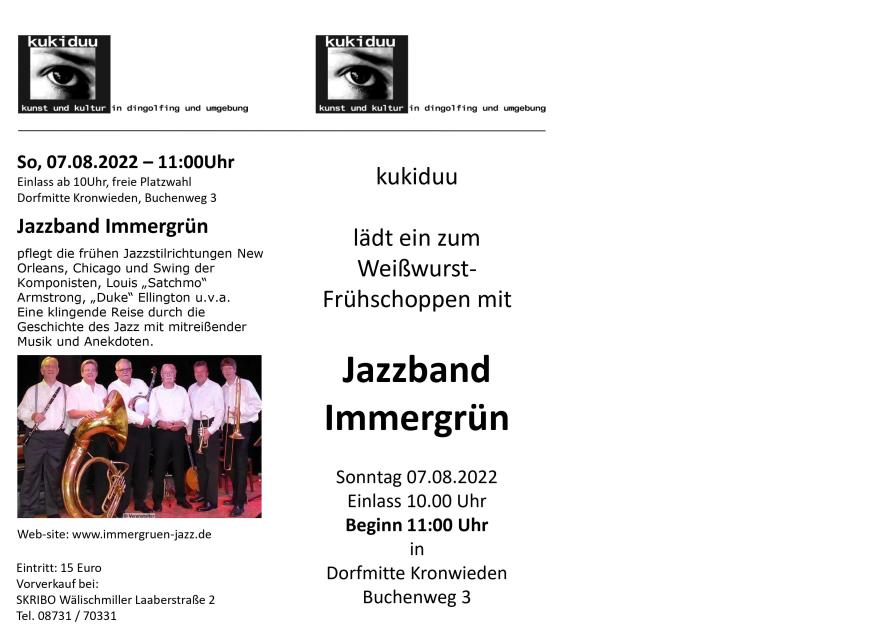 kukiduu - Jazzband Immergrün und Weißwurst-Frühschoppen