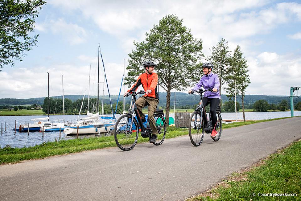 Radfahrer am Weißenstädter See