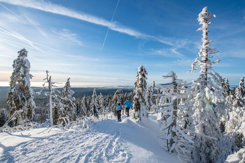 Der Winterwanderweg Ochsenkopfrunde ist der erste "Qualitätswanderweg Wanderbares Deutschland - Winterglück" und hat eine Gesamtlänge von 18.9 Km.
                 title=