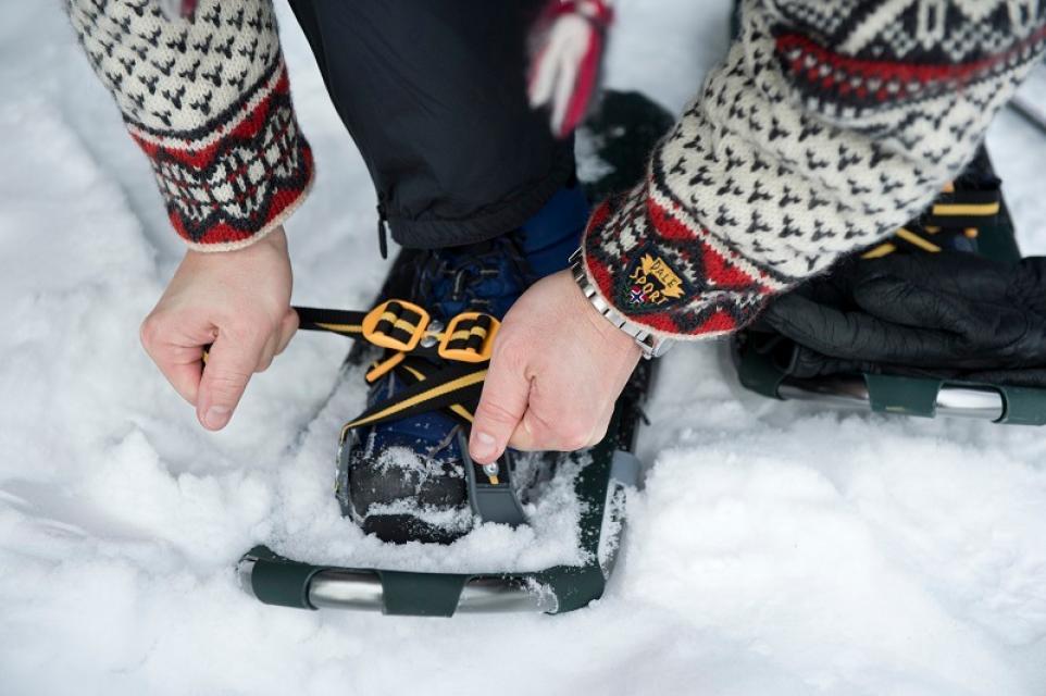 Bei den Schneeschuhwanderungen ist immer ein Wanderführer des FGV Bischofsgrün mit dabei. Er zeigt Ihnen die ersten Schritte und weist Sie auf alles Sehenswerte hin.