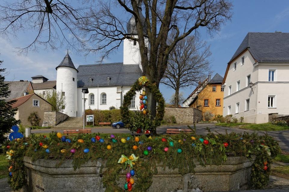 Das Wahrzeichen von Thiersheim ist die evangelisch-lutherische Kirche 