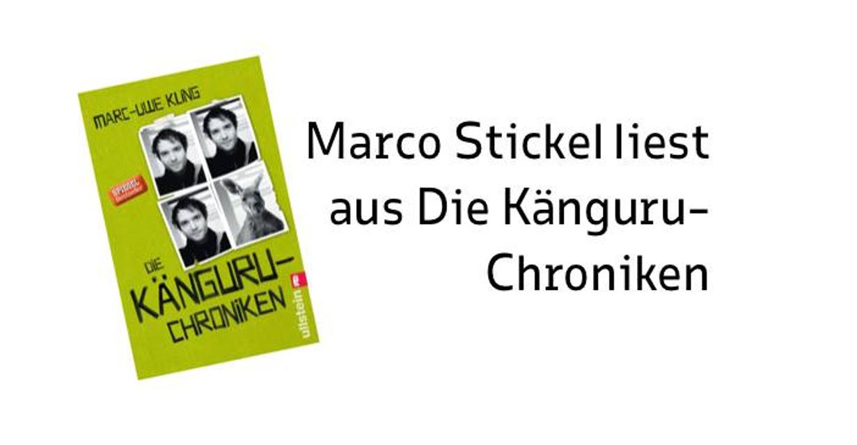 Im Rahmen der Sonderausstellung ‘Die Känguru-Comics‘ von Marc-Uwe Kling und Bernd Kissel, liest Marco Sticker (Leiter des Jungen Theaters Hof) aus den Känguru-Chroniken.