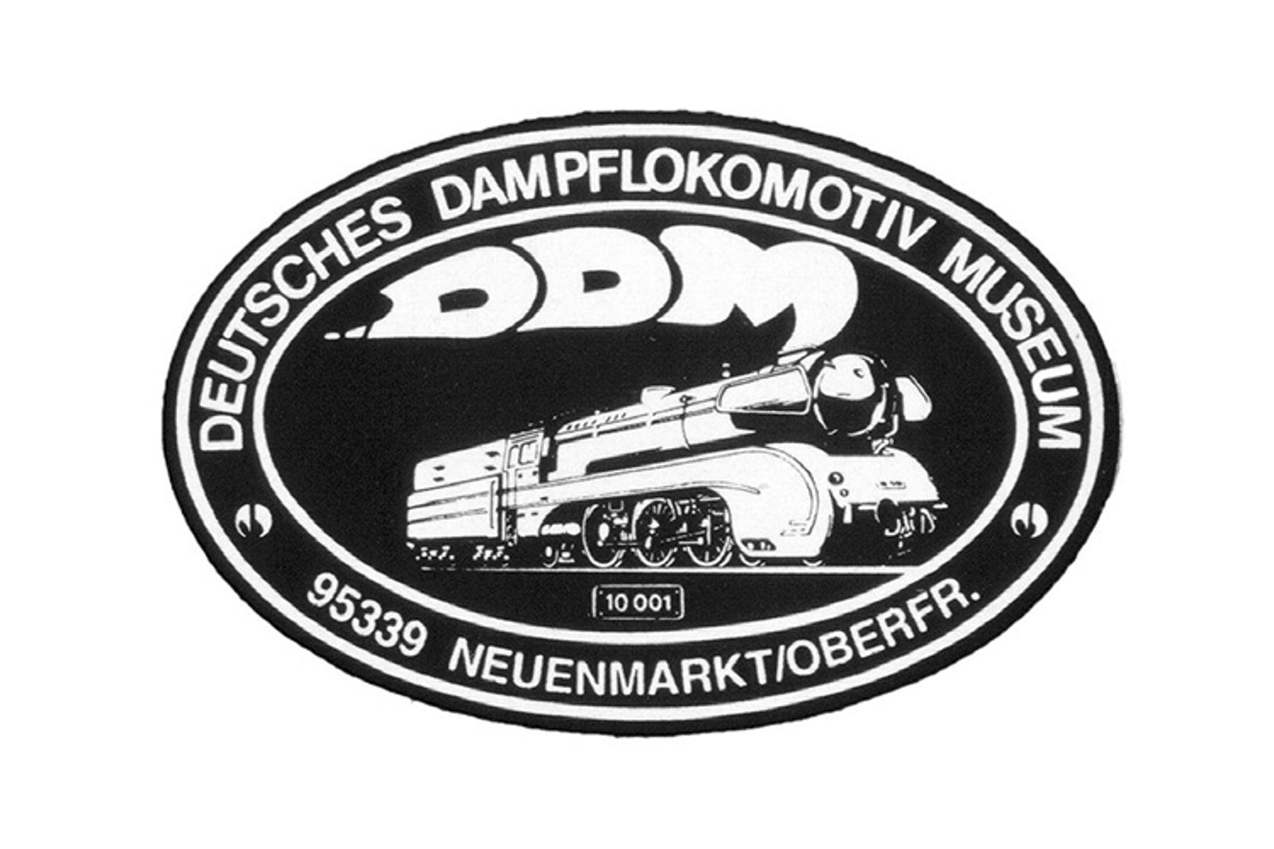 Werbung für das Deutsche Dampflokomotiv-Museum in Neuenmarkt