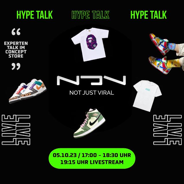 Veranstaltungshinweis zum Lifestyle Talk über Hype-Sneaker am 5. Oktober 2023 im Commerz x Cronalla Concept Store in Bayreuth, Schulstr. 15