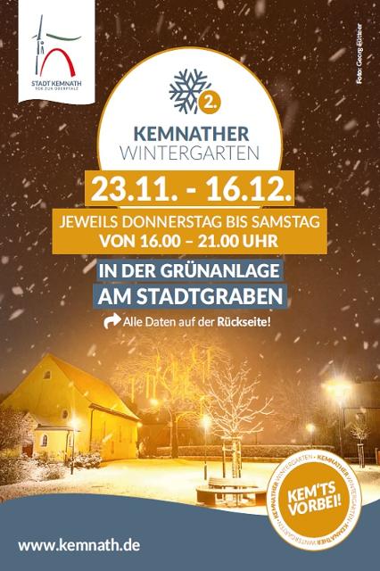 Werbung für den 2. Kemnather Wintergarten