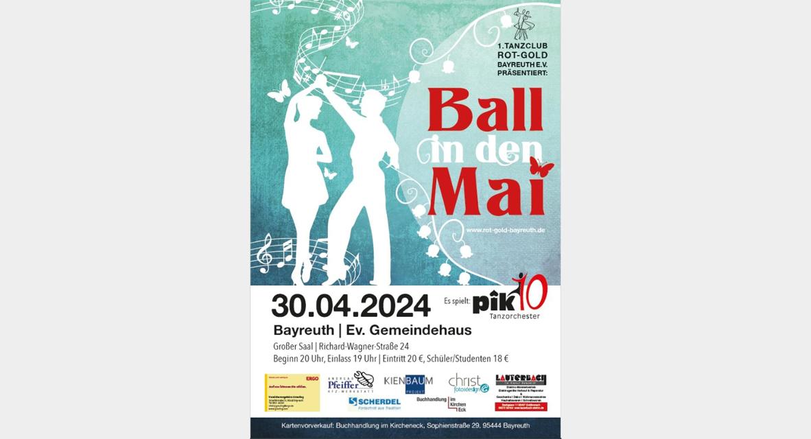 Plakat zum Ball in den Mai