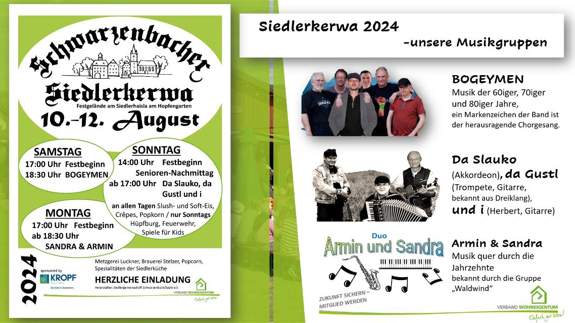Drei Tage lang findet auf dem Festgelände am Siedlerhaisla am Hopfengarten die Schwarzenbacher Siedlerkerwa 2024 statt.