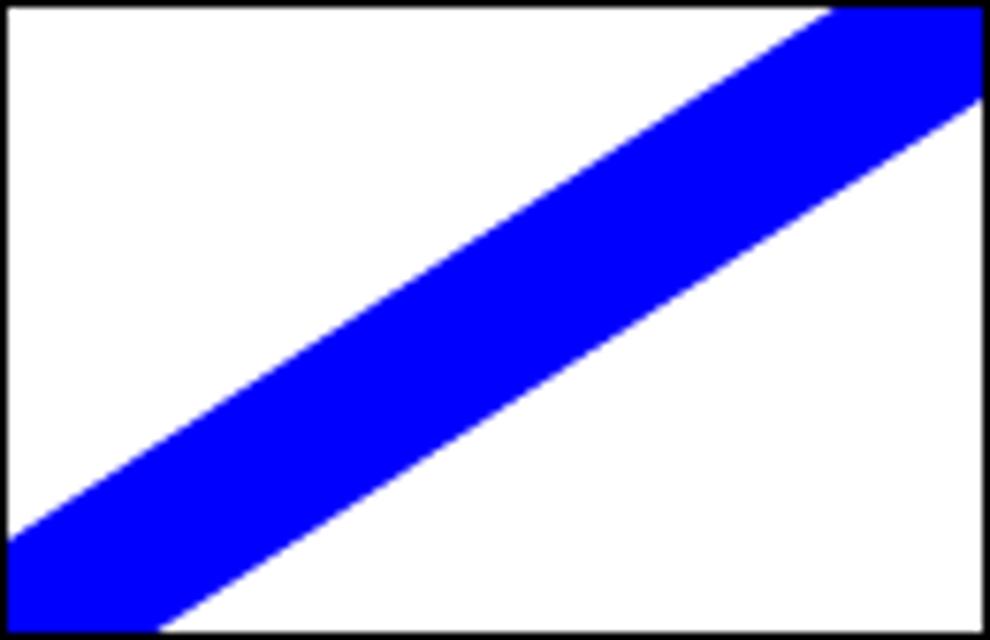 Markierungszeichen diagonal blau