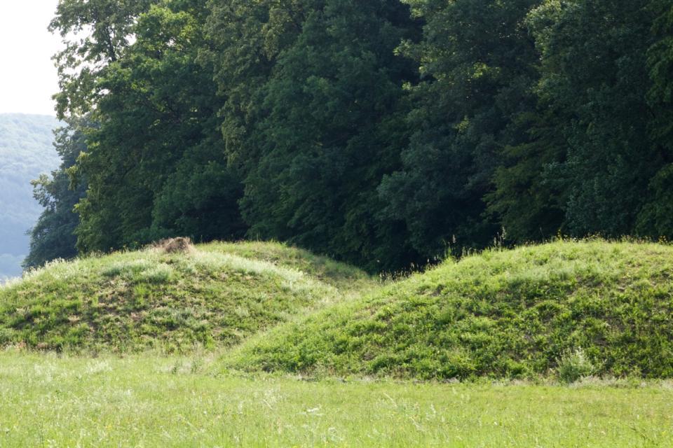 Dieser keltische Friedhof ist der schönste seiner Art in Oberfranken. Anhand von sechs rekonstruierten Grabhügeln bekommt man eine bildliche Vorstellung, wie die Kelten Ihre Toten begraben haben. Im angrenzenden Wald befinden sich 33 weitere, teils nicht meht so gut erkennbare Hügelgräber. Die ganze Anlage wurde um 700 v. Chr. von keltischen Bauern angelegt.