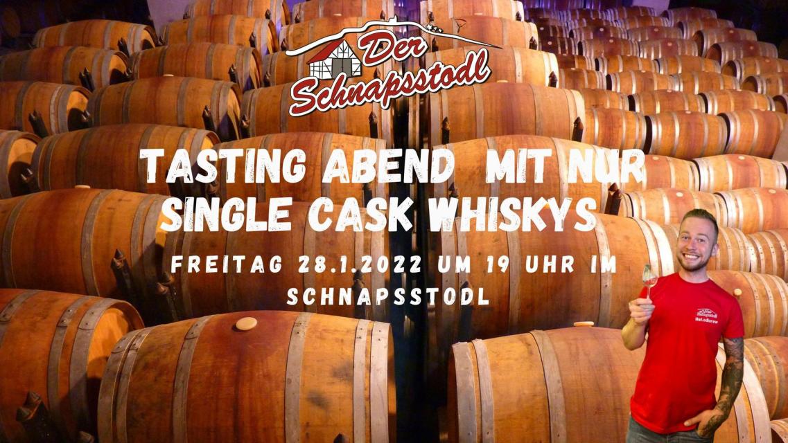 Begleitet uns am Freitag, den 28.1.2022 um 19 Uhr auf einen wundervollen Tasting Abend mit 6x2cl Single Cask Whiskys.