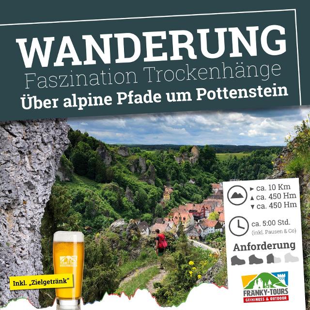 Alpine Pfade & Steige in der Fränkischen Schweiz – gibt es das denn? Aber klar doch! Komm mit auf meine anspruchsvolle Tour rund um Pottenstein.