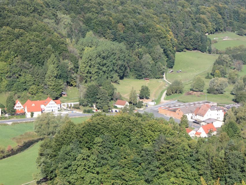 (mos vis oder Wustfill - 1358) ist angeschwemmtes, sumpfiges Land. Historische Mühle.Die Entstehung der Mühle ist nicht eindeutig belegt. Sie könnte zwischen dem 13.und 16. Jahrhundert gewesen sein. Bis 1810 gehört die Mühle zum Besitz der Freiherrn von Egloffstein. Seit 1865 ist die Mühle im Besitz der Familie Hofmann.Von 1950 bis 1997 betreibt der letzte Besitzer Hans Hofmann die Großbäckerei „Egloffsteiner Brot“, das in ganz Bayern bekannt war.Die Mostvieler Mühle war in den 90 er Jahren des vorherigen Jahrhunderts die größte Mühle der Fränkischen Schweiz. Die Tagesleistung lag bei 50 Tonnen Getreide.Die Mühle gehörte zur angrenzenden Großbäckerei Egloffsteiner Brot, Das überregional bekannte Unternehmen wurde 1999 an die Großbäckerei Wendeln verkauft. Bereits ein Jahr später wurde der Backbetrieb eingestellt. 