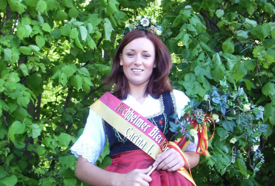 Carina I. war 2005 die erste Bierkönigin in Forchheim.