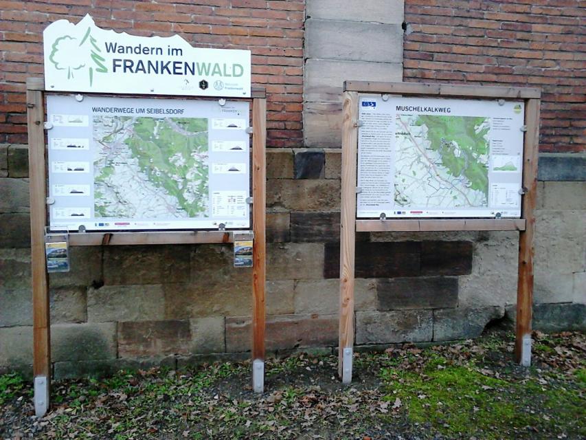 Startpunkt des 11,5 Kilometer langen FrankenwaldSteigla Muschelkalkweg.