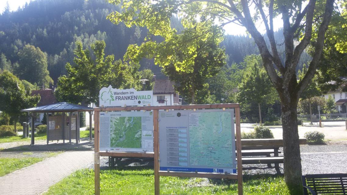 Startpunkt des 16,5 Kilometer langen FrankenwaldSteigla Ködeltour.