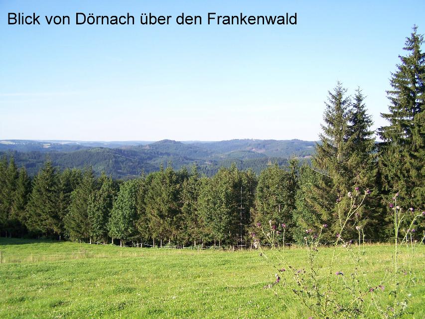 Die kürzesten Verbindung von Zeyern nach Wallenfels - und zurück über die Höhen des Frankenwaldes. 