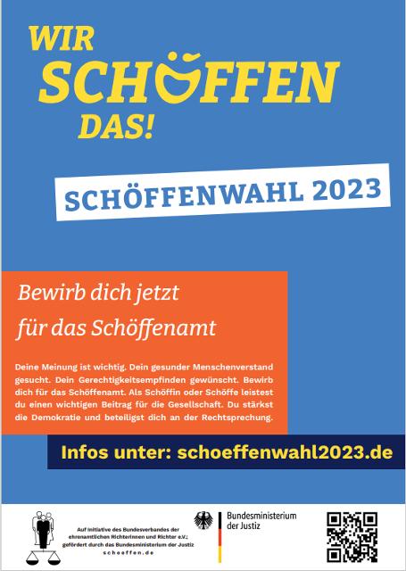  Wahl der Schöffen / Jugendschöffen für die Jahre 2024 mit 2028 - Benennung von Personen für die Vorschlagsliste