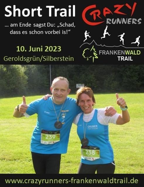 Gute 14 Kilometer und 500 Höhenmeter warten beim Crazy Runners Frankenwald Trail 2023
                 title=