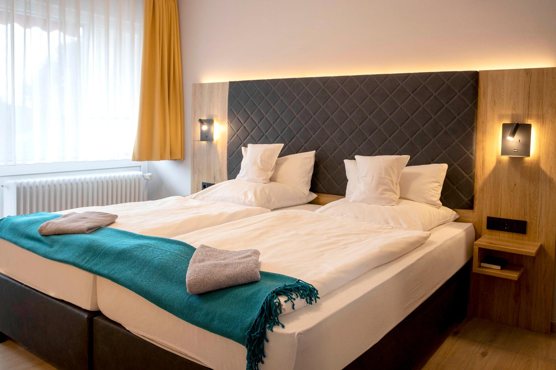 Schlafzimmer der Suite im Hotel Ascona Bad Bevensen