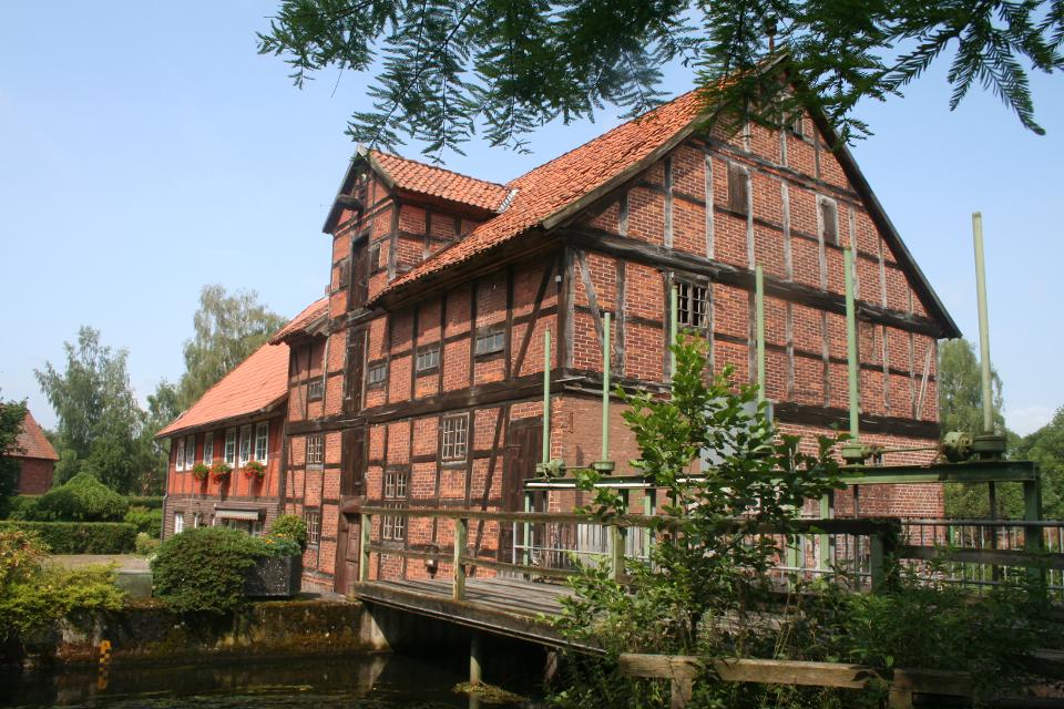 Fachwerkhaus der Mühle an der Wassermühle Wieren