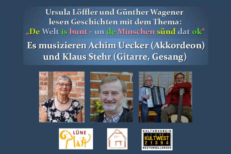 Ursula Löffler und Günther Wagener lesen Geschichten mit dem Thema: 