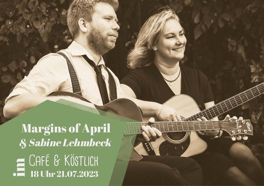 Songs & Stories: nordisch, handgemacht von hier für Euch! Folk-Rock-Pop Konzert vom Duo  >>> Margins Of April dazu liest  >>> Sabine Lehmbeck Anekdoten aus ihrem Roman 
