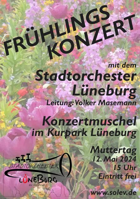 Frühlingskonzert des Stadtorchester Lüneburg unter der Leitung von Volker Masemann Nach einer festlichen Ouverture galoppieren wir mit dem Posthoorn, träumen auf böhmisch, hören einen portugiesischen Marsch...