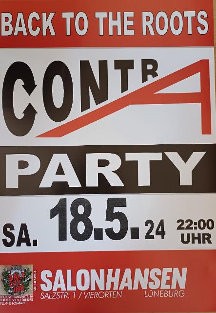 Presseinfo Contra Party am Samstag 18.05.2024 ab 22 Uhr im Salon Hansen Wie immer erwartet euch eine Mischung aus wünschbaren Lieblingsstücken und tanzbarer Inspiration. Damit ihr euch schon einmal einen Eindruck machen könnt, welche Art von Musik bei einer Contra Party zu...