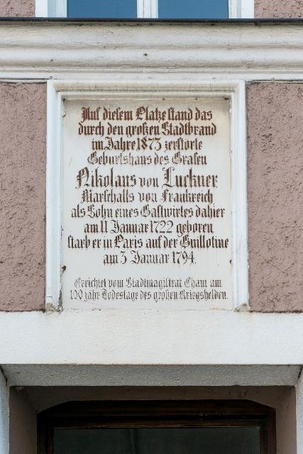 Gedenktafel für den Grafen Nikolaus von Luckner