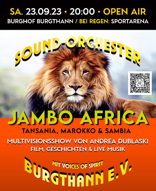 Das erste Multivisionsshow- und Live-Konzert-Projekt der Fotografin und Filmemacherin Andrea Dublaski zusammen mit dem Burgthanner Sound-Orchester als Open Air-Event im Burghof von Burgthann.
                 title=