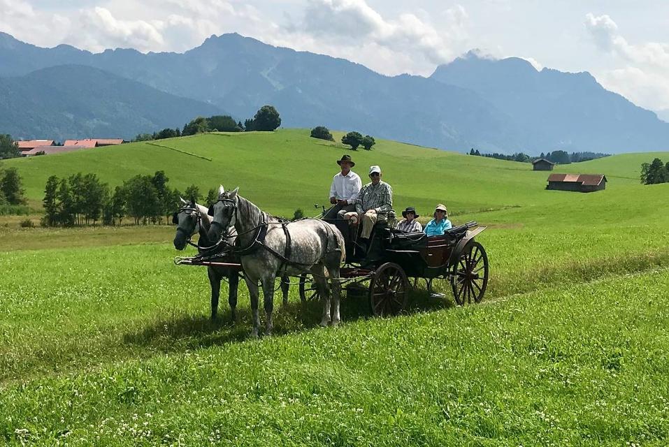 Romantische Postkutschenreisen wie zu Zeiten des Märchenkönigs Ludwig II vom Starnberger See nach Füssen oder über die Alpen