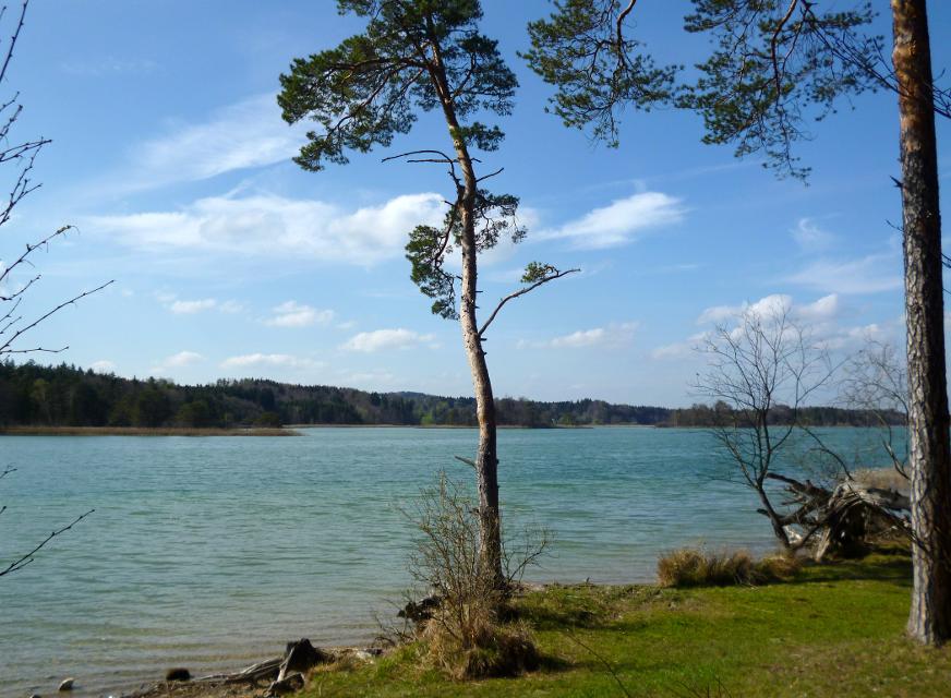 Am Großen Ostersee ist Baden ausschließlich an ausgewiesenen Badeplätzen erlaubt. Einer davon befindet sich am Südrand seines Ostufers. Eine Liegewiese mit Schatten spendenden Bäumen verspricht wunderbare Erholung inmitten unberührter Natur.